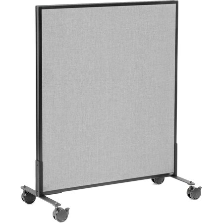 Interion By Global Industrial Interion Mobile Office Partition Panel, 36-1/4inW x 45inH, Gray 694955MGY